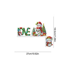 Load image into Gallery viewer, Wooden Christmas Snowman Diamond Painting Door Topper Decor for Party Ornament