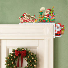 Load image into Gallery viewer, Wooden Santa Claus 5D DIY Diamond Painting Door Topper Decor for Party Ornament