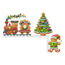 Load image into Gallery viewer, Wooden Christmas Cookie Tree Diamond Painting Door Topper Decor Party Ornament