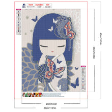 Load image into Gallery viewer, Diamond Painting - Full Round - Japanese Style Illustration Girl (30*40CM)