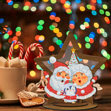 Load image into Gallery viewer, Wooden Christmas Table Top Diamond Painting Ornament Kits Xmas Home Decor (D)