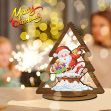 Load image into Gallery viewer, Wooden Christmas Table Top Diamond Painting Ornament Kits Xmas Home Decor (E)