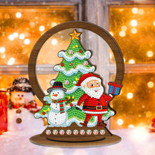 Load image into Gallery viewer, Wooden Christmas Table Top Diamond Painting Ornament Kits Xmas Home Decor (F)