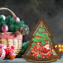 Load image into Gallery viewer, Wooden Christmas Table Top Diamond Painting Ornament Kits Xmas Home Decor (G)