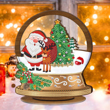 Load image into Gallery viewer, Wooden Christmas Table Top Diamond Painting Ornament Kits Xmas Home Decor (H)