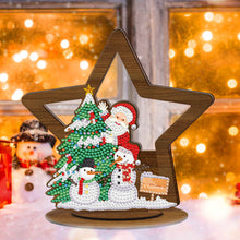 Load image into Gallery viewer, Wooden Christmas Table Top Diamond Painting Ornament Kits Xmas Home Decor (I)