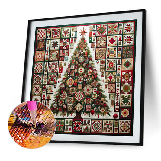 Diamond Painting - Full Round - Fabric Christmas Tree (50*50CM)