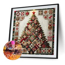 Load image into Gallery viewer, Diamond Painting - Full Round - Red Star Fabric Christmas Tree (50*50CM)
