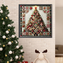 Load image into Gallery viewer, Diamond Painting - Full Round - Red Star Fabric Christmas Tree (50*50CM)