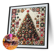 Load image into Gallery viewer, Diamond Painting - Full Round - Abstract Fabric Christmas Tree (50*50CM)