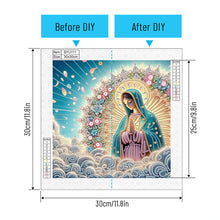 Load image into Gallery viewer, Diamond Painting - Partial Special Shaped - Our Lady of Jesus Jesus (30*30CM)