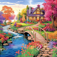 Load image into Gallery viewer, 4pcs Diamond Painting - Partial Special Shaped - Village House (40*40CM)
