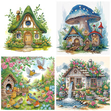 Load image into Gallery viewer, 4pcs Diamond Painting - Partial Special Shaped - House (30*30CM)