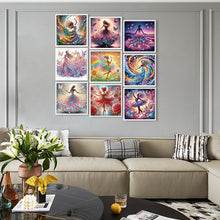 Load image into Gallery viewer, 9pcs Diamond Painting - Partial Special Shaped - Girl with skirt