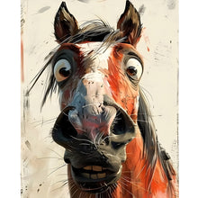 Load image into Gallery viewer, Diamond Painting - Full Round - Funny horse (40*50CM)