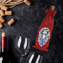 Load image into Gallery viewer, 2pcs Christmas Diamond Art Linen Wine Gift Bag Diamond Painting Red Wine Bag (D)