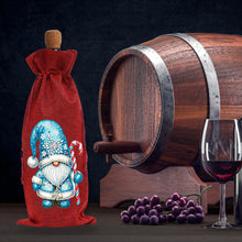 Load image into Gallery viewer, 2pcs Christmas Diamond Art Linen Wine Gift Bag Diamond Painting Red Wine Bag (F)
