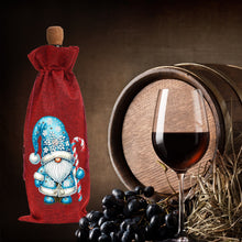 Load image into Gallery viewer, 2pcs Christmas Diamond Art Linen Wine Gift Bag Diamond Painting Red Wine Bag (F)
