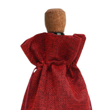 Load image into Gallery viewer, 2pcs Christmas Diamond Art Linen Wine Gift Bag Diamond Painting Red Wine Bag (F)