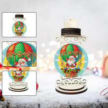 Load image into Gallery viewer, Wooden Special Shaped Santa Claus 5D DIY Diamond Handmade Candlestick for Home