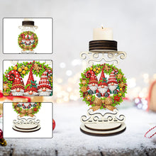 Load image into Gallery viewer, Wooden Special Shaped Christmas Gnome DIY Diamond Handmade Candlestick for Home
