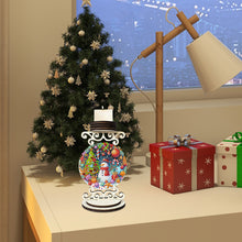 Load image into Gallery viewer, Wooden Special Shaped Christmas Snowman 5D DIY Diamond Handmade Candle Holder