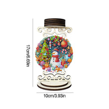 Load image into Gallery viewer, Wooden Special Shaped Christmas Snowman 5D DIY Diamond Handmade Candle Holder