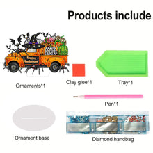 Load image into Gallery viewer, PET Halloween Pumpkin Car Desktop Diamond Art Kit Diamond Painting Desktop Decor