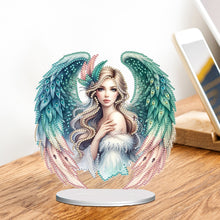 Load image into Gallery viewer, PET Elf Angel Girl Desktop Diamond Art Kits Diamond Painting Desktop Ornament