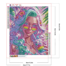 Load image into Gallery viewer, Diamond Painting - Full Round - Colorful girl (45*55CM)