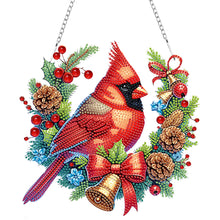 Load image into Gallery viewer, Christmas Acrylic Single-Side Diamond Painting Hanging Pendant Decor (Cardinal)