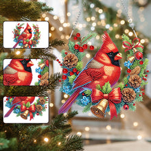 Load image into Gallery viewer, Christmas Acrylic Single-Side Diamond Painting Hanging Pendant Decor (Cardinal)