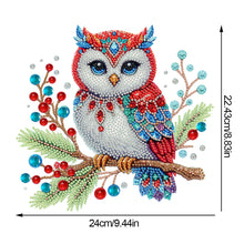 Load image into Gallery viewer, Christmas Acrylic Single-Side Diamond Painting Hanging Pendant Decor (Owl)