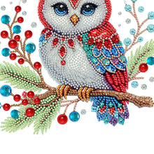 Load image into Gallery viewer, Christmas Acrylic Single-Side Diamond Painting Hanging Pendant Decor (Owl)