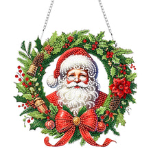 Load image into Gallery viewer, Christmas Acrylic Single-Side Diamond Painting Hanging Pendant (Santa Claus)