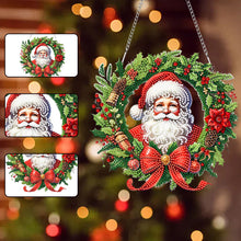 Load image into Gallery viewer, Christmas Acrylic Single-Side Diamond Painting Hanging Pendant (Santa Claus)