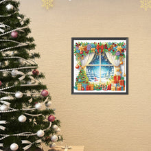 Load image into Gallery viewer, Diamond Painting - Partial Special Shaped - Christmas window scenery (40*40CM)