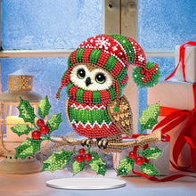 Load image into Gallery viewer, Christmas Table Top Diamond Painting Ornament Kits for Home Decor (Xmas Owl)