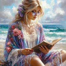 Load image into Gallery viewer, Diamond Painting - Full Square - Woman at the seaside (40*40CM)