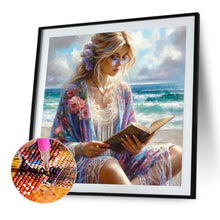 Load image into Gallery viewer, Diamond Painting - Full Square - Woman at the seaside (40*40CM)