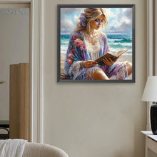 Load image into Gallery viewer, Diamond Painting - Full Square - Woman at the seaside (40*40CM)