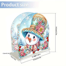Load image into Gallery viewer, Christmas Acrylic DIY Diamond Art Painting Napkin Holder Set (Christmas Snowman)