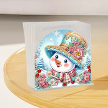 Load image into Gallery viewer, Christmas Acrylic DIY Diamond Art Painting Napkin Holder Set (Christmas Snowman)