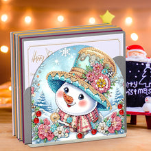 Load image into Gallery viewer, Christmas Acrylic DIY Diamond Art Painting Napkin Holder Set (Christmas Snowman)
