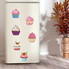 Load image into Gallery viewer, 6Pcs Acrylic Colorful Cupcakes 5D DIY Diamond Art Magnets Crafts for Adults Kids