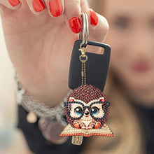 Load image into Gallery viewer, 6Pcs Acrylic Double Sided Animals Diamond Art Keyring Diamond Art Craft Keychain
