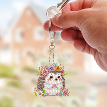 Load image into Gallery viewer, 6Pcs Acrylic Double Sided Animals Diamond Art Keyring Diamond Art Craft Keychain