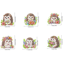 Load image into Gallery viewer, 6Pcs Acrylic Double Sided Animals Diamond Art Keyring Diamond Art Craft Keychain