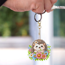 Load image into Gallery viewer, 6Pcs Acrylic Double Sided Animals Diamond Art Keyring Diamond Art Craft Keychain