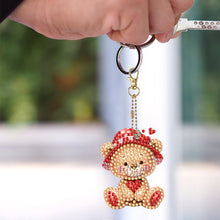 Load image into Gallery viewer, 6Pcs Acrylic Double Sided Animals Diamond Art Keyring Diamond Art Craft Keychain